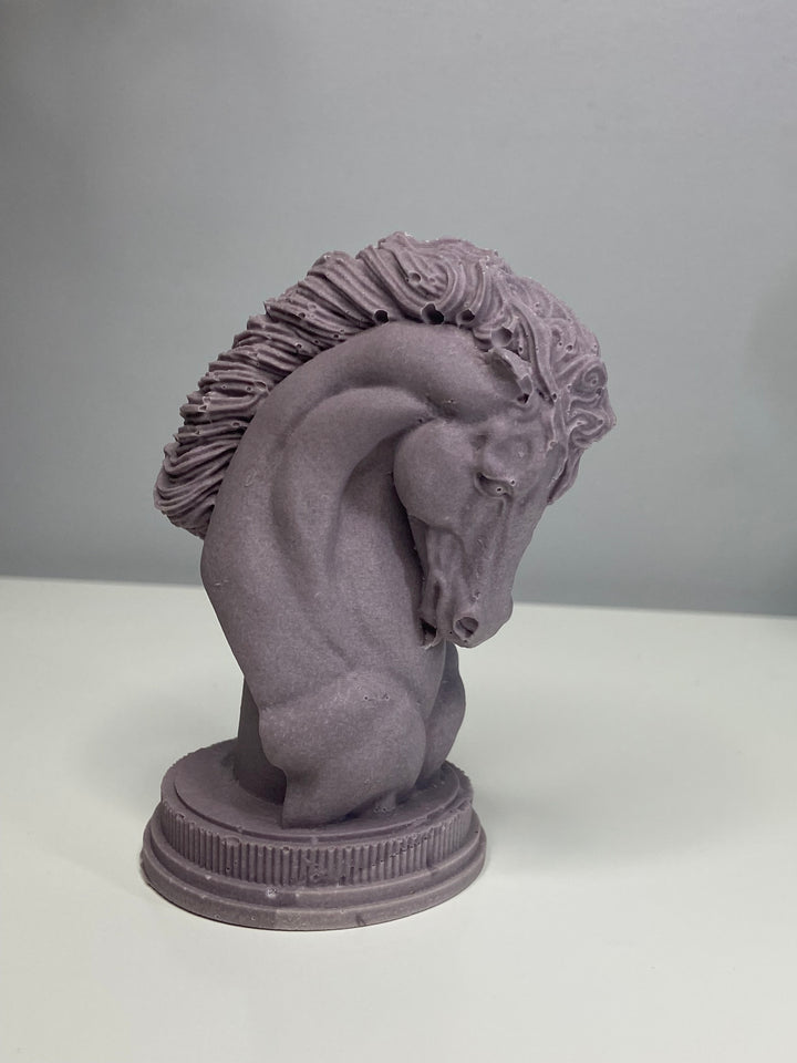 STATUETTE TÊTE DE CHEVAL "LE CAVALIER"